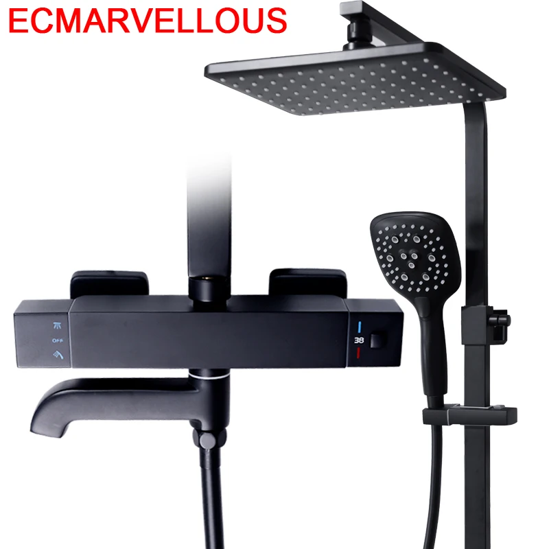 

Painel Black Douchette Conjunto De Duschset Regadera Electrica Choveiro Douche Chuveiro Do Banheiro Ducha Bathroom Shower System