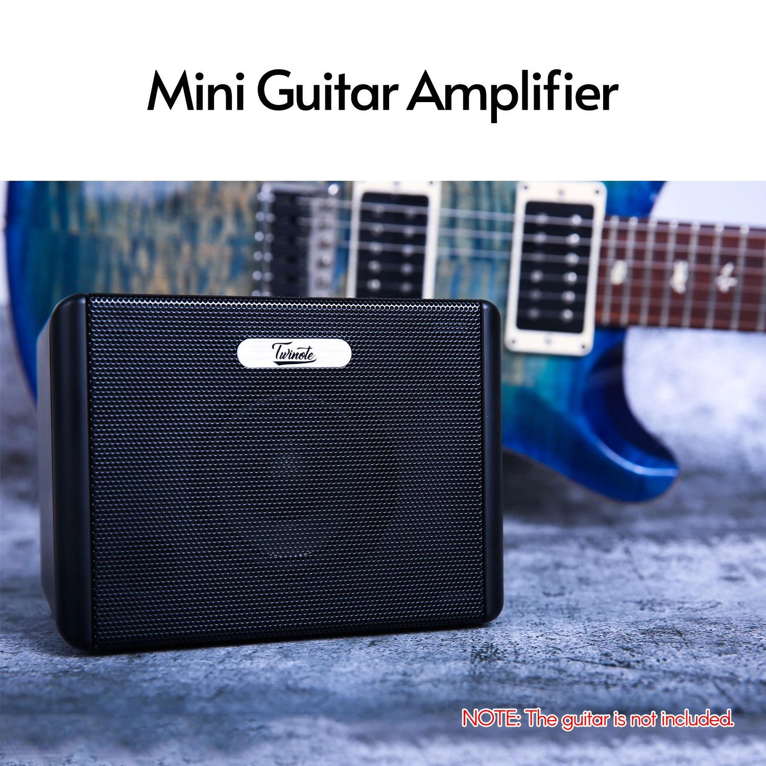 Twinote TGA 3 Mini Desktop Guitar Amplifier 3 2W Amp Built in Distortion Delay Effects with 3 5mm Headphone Output Aux In