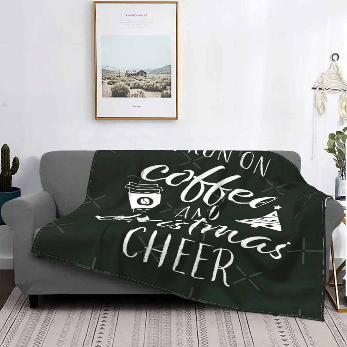 I Run On Cafe y Manta colcha de cama a quadros lino manta muselina 150 ropa fundas | Дом и сад