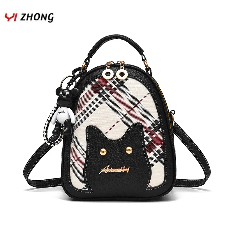 YIZHONG Bear подвеска мини роскошная женская сумка-рюкзак кожаная многофункциональная Наплечная Сумка для девочек Mochila Feminina