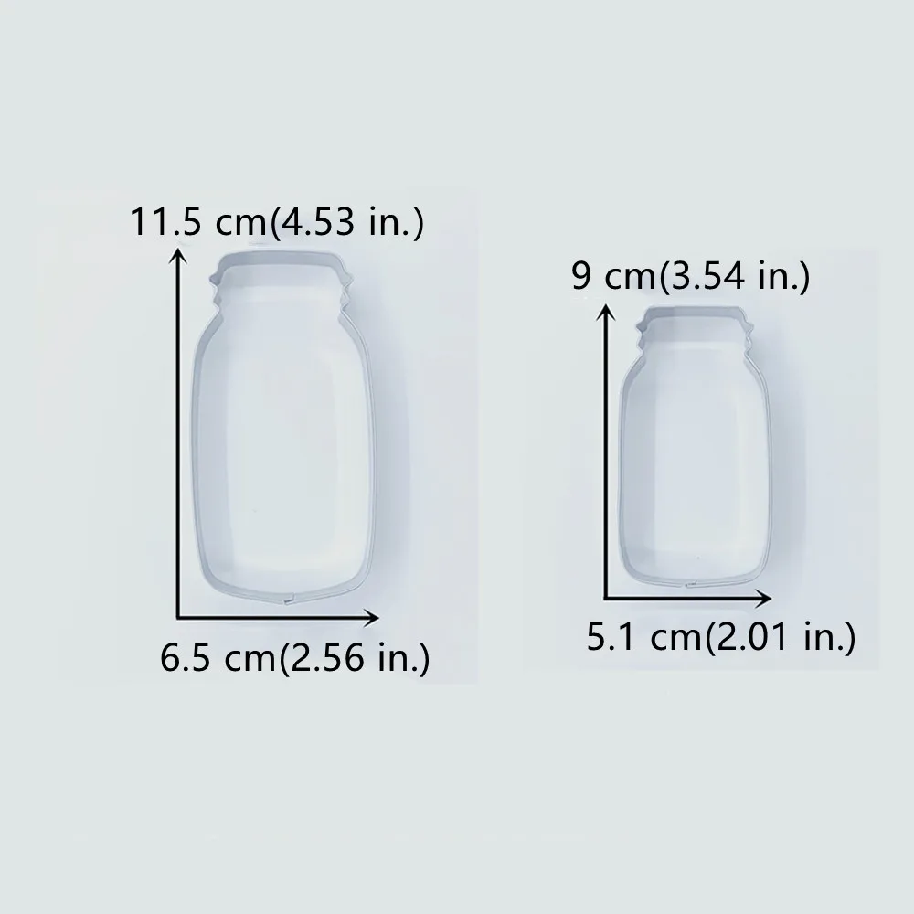 KENIAO Mason Jar Cookie Cutter-11.5 CM and 9 CM-Memorial Day Biscuit Fondant Bread Sandwich Mold Stainless Steel