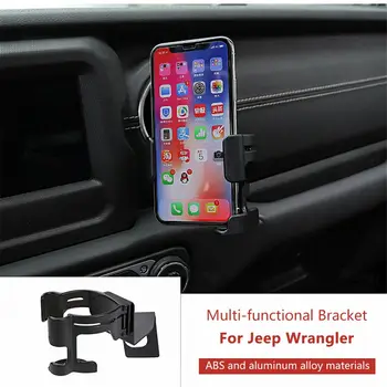 

Multifunction Water Cup Phone Holder Mount For Jeep Wrangler JL 2018 2019 2020 Car Styling Replacement Accessories