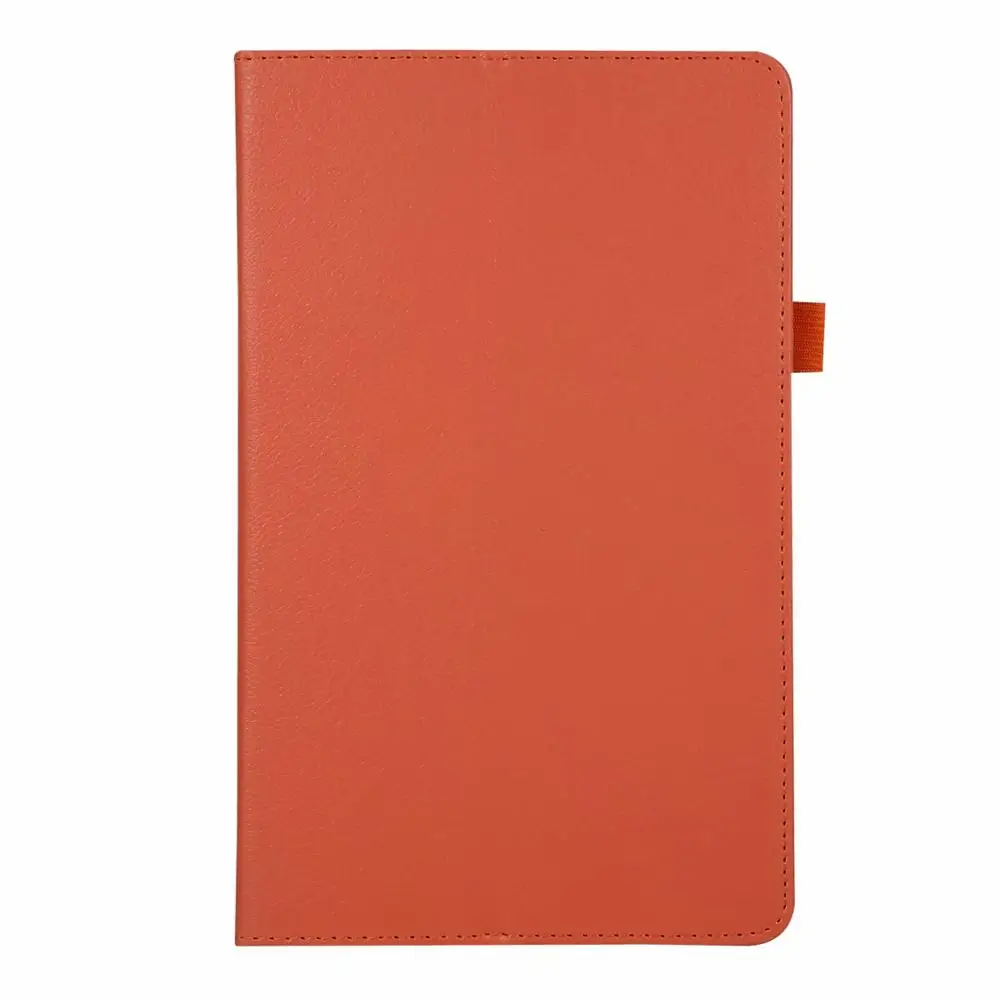 Для samsung Galaxy Tab A 10,1 T510 T515 SM-T510 SM-T515 Чехол Флип личи кожаный чехол смарт-подставка держатель Чехол-книжка s+ ручка - Цвет: Оранжевый