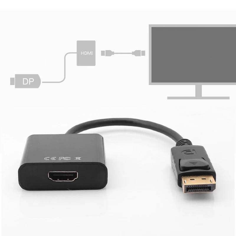 Displayport Адаптер DP к HDMI кабель DP Displayport Мужской к HDMI Женский конвертер Кабель-адаптер для портативных ПК