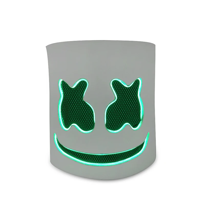 DJ Marshmello маска для лица светильник Marshmello головной убор Косплей Хэллоуин Карнавал реквизит для Marshmello Праздник Вечеринка клуб танец Декор