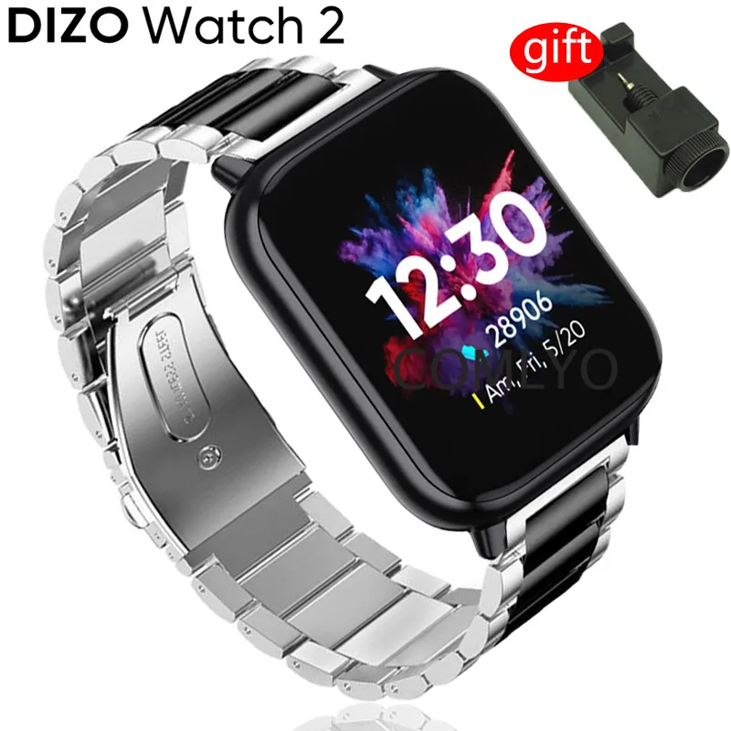 DIZO WATCH 2 Strap Metal Stainless Steel Wristband SmartWatch Quick Release  Bracelet Adjustable Band