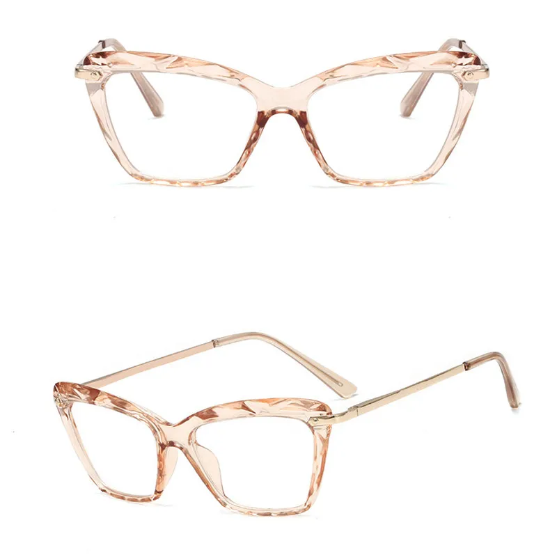TTLIFE модные женские очки с кошкой металлические оправа с прозрачными линзами оптические прозрачные очки женские зеркальные розовые yjh0324