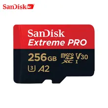 SanDisk Extreme PRO Cartão Micro SD Leia a Velocidade de 170 MB/s 128 GB GB U3 64 V30 A2 Cartão de Memória SDXC cartão de memória flash TF Cartão 4 K UHD para a Câmera