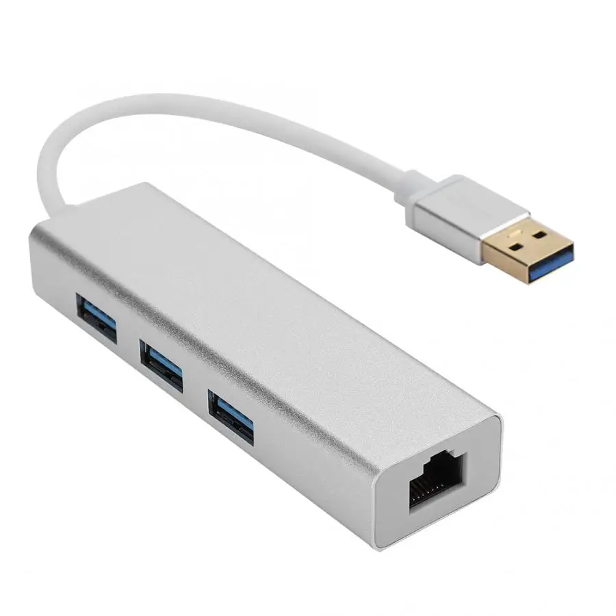 DM HE84 гигабитный USB Ethernet адаптер + 3 0 концентратор 1000 м Проводная сетевая карта к RJ45