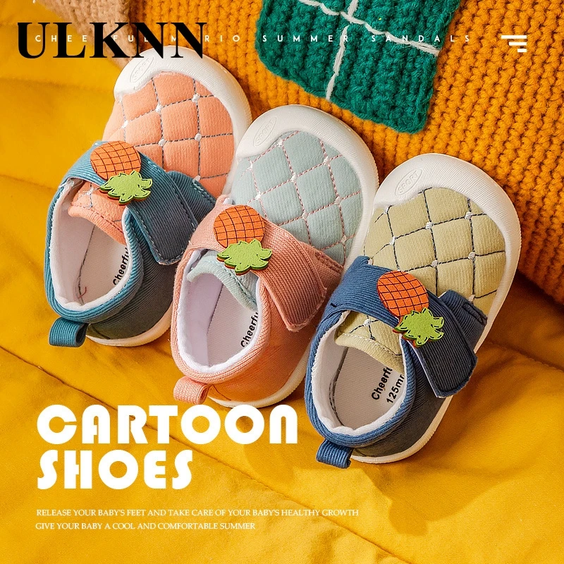 

ULKNN Baby Toddler Canvas Shoes For Newborns 0-3 Years Old Girls Boy Soft Bottom Autumn Non-Slip Children'S Single Footwear