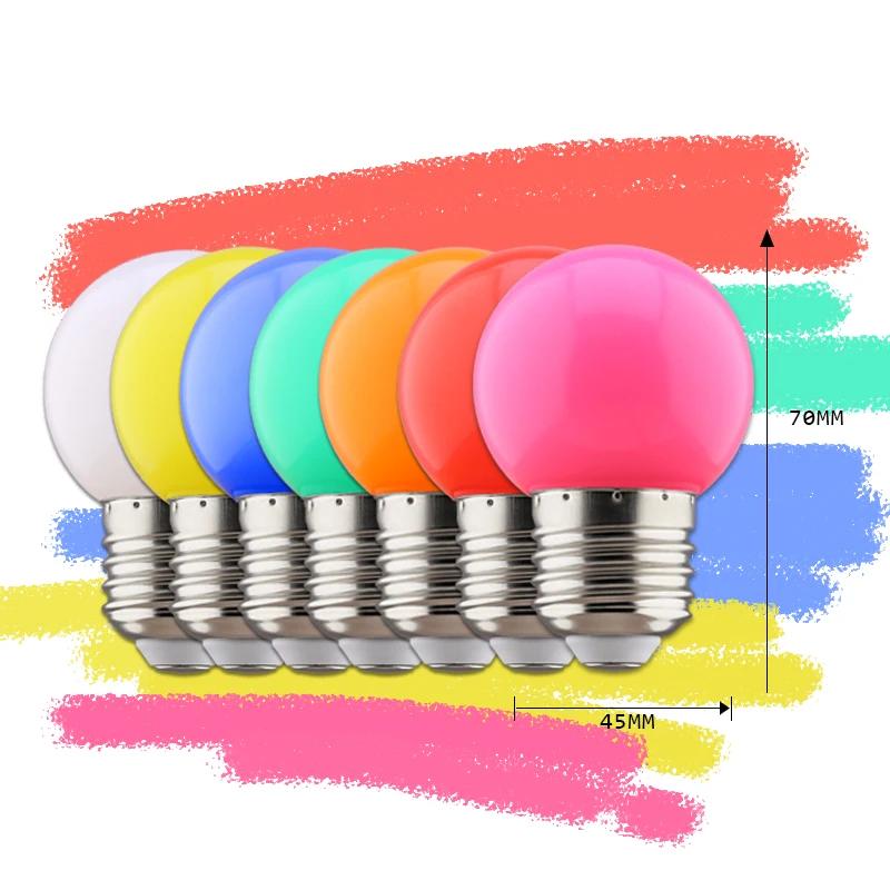 รูปสินค้า หลอดไฟ LED หลากสี E27 220V ตกแต่งห้องนอน งานแต่งงาน คริสต์มาส