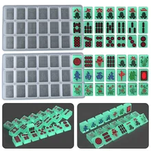

2 Style Creative Mahjong and Dice Epoxy Resin Casting Molds Resin Silicone Molds for DIY Craft Project Tools