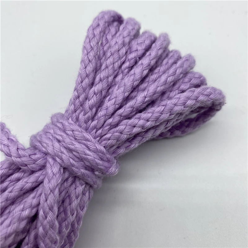 Cotton Rope 5yards/Lot 6mm Decorative Twisted Braided For Handmade Home Textile Decoration