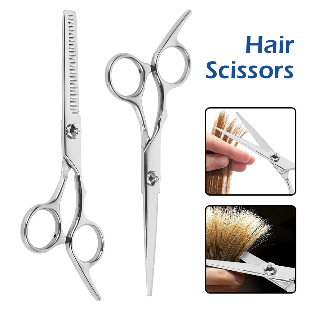 

Silver Color Tooth/Plat Shears Hair Scissors Stainless Steel Phofessional Barber Scissors Cutting Thinning Hairdressing Salon