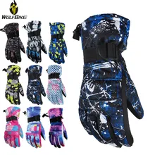 Хлопковые Водонепроницаемые зимние лыжные перчатки с внутренней подкладкой, теплые зимние спортивные перчатки для катания на скейтборде