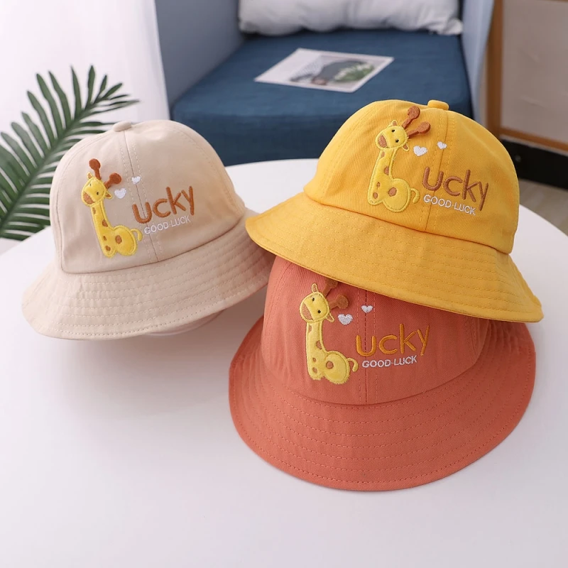 2020 Summer Cute Baby Sun Hat Giraffe Print Boy Girl Outdoor Kids Bucket Hats Children Beach Caps Beanie | Детская одежда и обувь