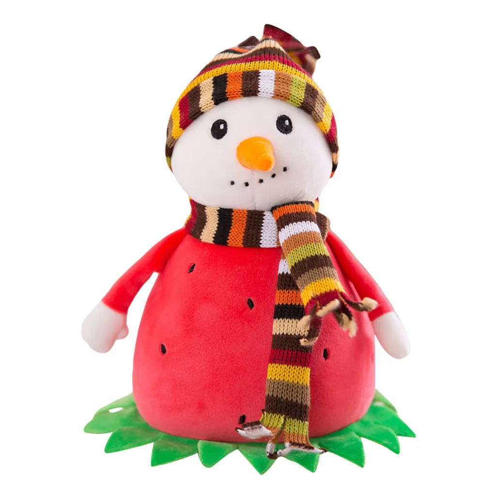 20 см милый шарф фрукты пакеты Снеговик плюшевые мягкие куклы детские игрушки домашний диван украшение дома Рождественский подарок# g4