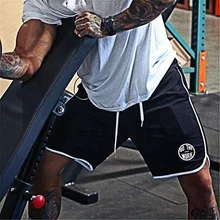 Спортивные фитнес мужские шорты для бодибилдинга мужские модные брендовые дышащие мужские шорты удобный размер плюс, фатин спортивные шорты