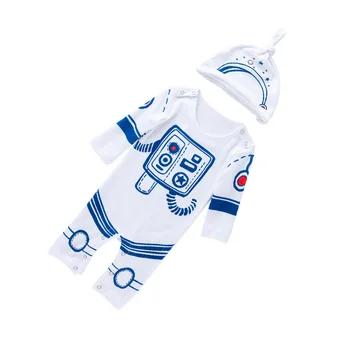 

2020 spring autumn newborn baby rompers cartoon infant boy girl 100% cotton jumpsuit clothing cap+rompers 2pcs kids outfits