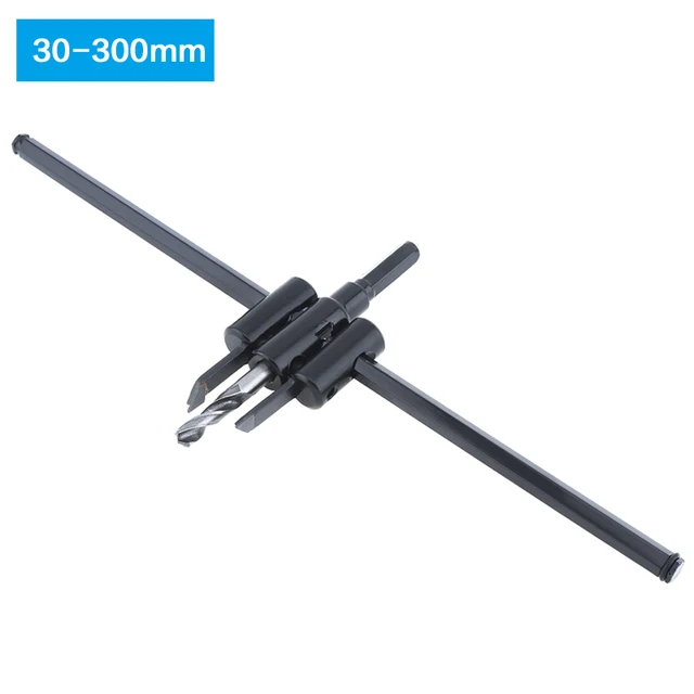30-120/200/300mm Alloy Steel Circle Hole Saw Drill Bit Adjustable Aircraft Type Cordless Wood Cutter Tool Kit for Woodworking type 4