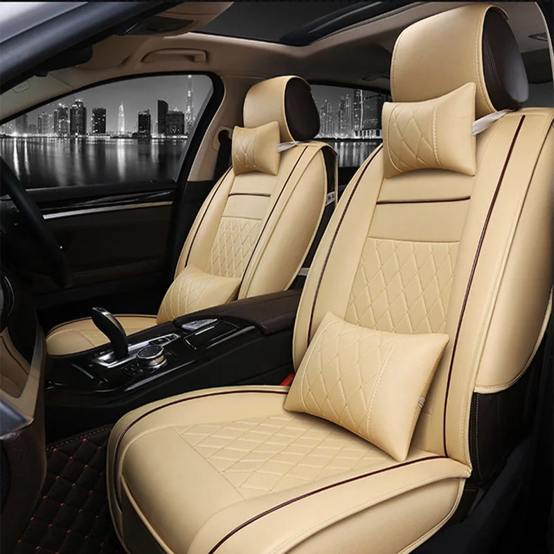Кожаный чехол для сиденья автомобиля mitsubishi pajero 4 2 sport outlander xl asx montero аксессуары lancer