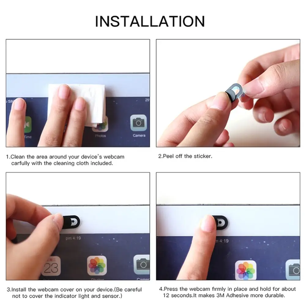 Plastic Webcam Cover Anti-hacker Shutter Privacy Protection Slide Shutter Shield for Smartphone Laptop Desktop Camera