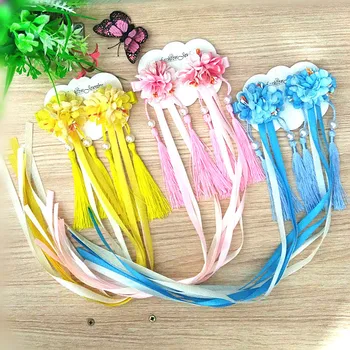 

Ribbon Flower Hair Pin Cute Princess Style Children Hair Clip Texture Headdress Hairgrips Baby pin Side Girls Hair Accessorie