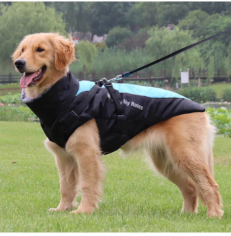 Dog Jacket with Harness | Waterproof Jacket for Large Dog | Big Windproof Coats