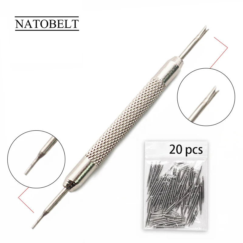 Double Headed Stainless Steel Watch Band Spring Bar Pins Tool Spring Link Pin Remover For Watch 1