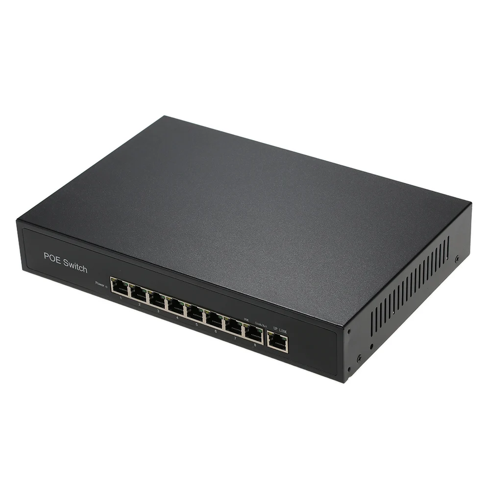 1+ 8 портов 100 Мбит/с PoE выключатель инъектор питания по Ethernet IEEE 802.3af для камер VoIP встроенный блок питания ЕС вилка