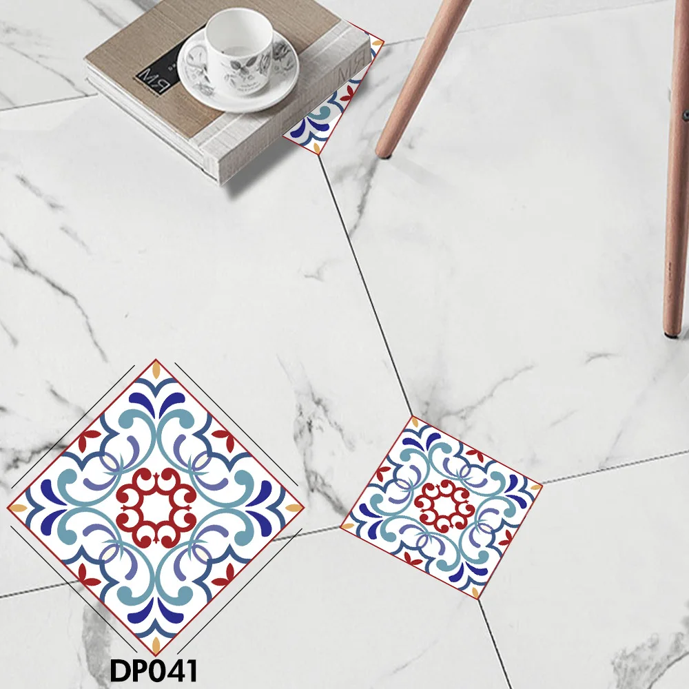 Description Picture 3 of item8cm/10cm/12cm/15cm Vintage Tiles Wall Sticker Home Decor For Living Room Protect Desktop Wall Decor Peel & Stick PVC Wall Poster