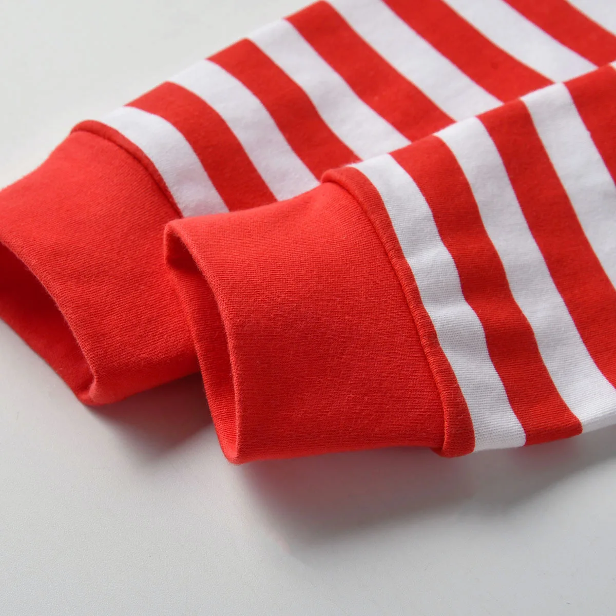 Funny Baby Home Wear Suit Boy Girls Christmas Pajamas Home Set Kids Cartoon Letter Sweaters Red Striped Pants 2Pcs Christmas Set