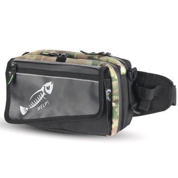 

Large Capacity Portable Outdoor Multipurpose Fishing Bag Wear Resistant Waist Pack Adjustable Strap Lure Storage Oxford Cloth