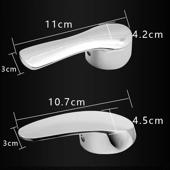 

Faucet Single Lever Handle Chrome Plated Faucet Handle Switch Valve Replacement for 40 Cartridge Faucet Bathroom Kitchen