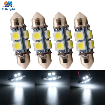

4pcs 36mm 12V 5050 8 SMD LED Festoon Lamp Auto dome interior Ceiling Bulbs Indicator Pate Number Reading Lights