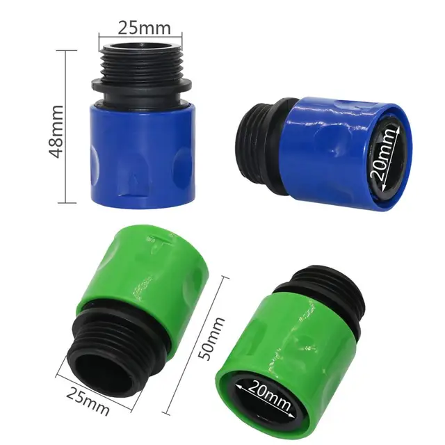 1 Beállított 3/4 Hüvelykes Amerikai Szabvány/Európai Standard Női/Férfi Szál Gyors Csatlakozók Készlet Kerti Öntözési Vízcsatlakozók - Image 2