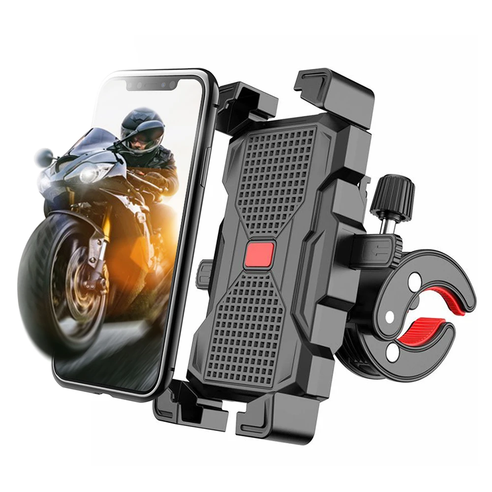 Soporte de para motocicleta, soporte para manillar de bicicleta, fijo, antivibración, para iPhone, Samsung y Xiaomi| | AliExpress