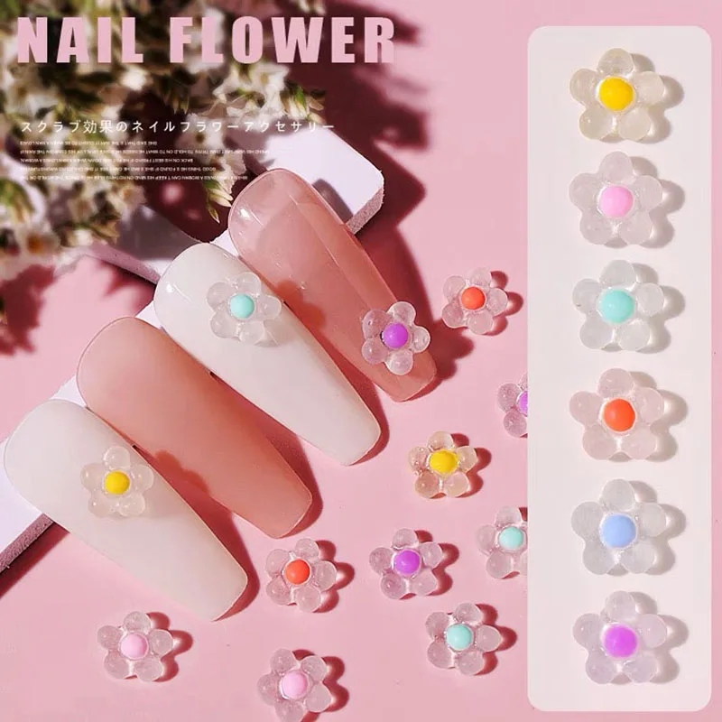 Jelly Color Resin Nail Charms Cartoon Bear Nail Art Decorations Stone For  DIY Manicure Decoration Cute