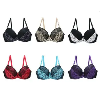 

Vgplay 6 Colors Lace Women Bra Thin Cup Floral Big Cup Bra For Women Embroidery Underwear Soft Lingerie