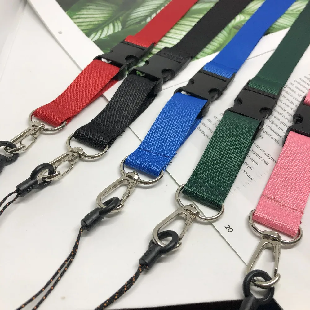 Multi-function ID Card Keychain Lanyards Phone Strap Holder for Xiaomi/Huawei/Samsung Neck Straps Phone Grip Red Black Pink