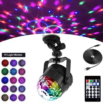 

15Color USB Disco Light with Remote Control Home KTV Wedding Party Decor Lighting Strobe Light RGB LED Stage Lights Xmas Show