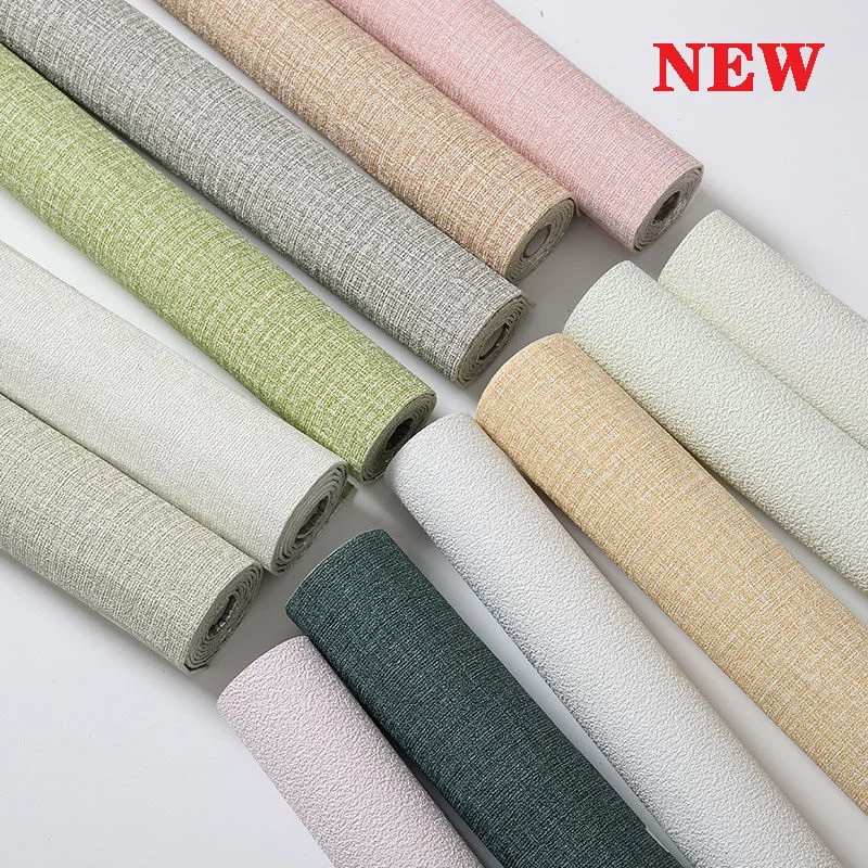 3D Three dimensional Self adhesive Thermal Insulation Wallpaper Linen