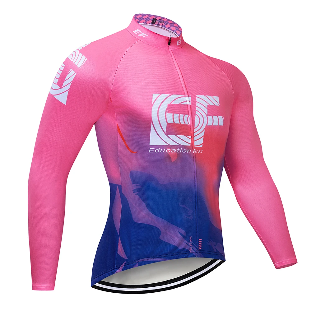 EF Мужская велосипедная Джерси с длинными рукавами костюм велосипедиста MTB Одежда Майо Ropa Ciclismo Hombre велосипедная одежда 20D силиконовый слюнявчик брюки 1 - Цвет: 8