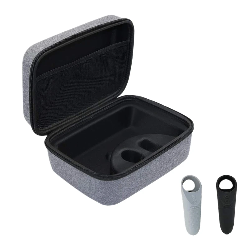 

Travel Carrying Case Storage Bag With 2 Pcs Silicone Sleeve Case For Xiaomi Oculus Go Vr Headset Remote Controller Power Adapter
