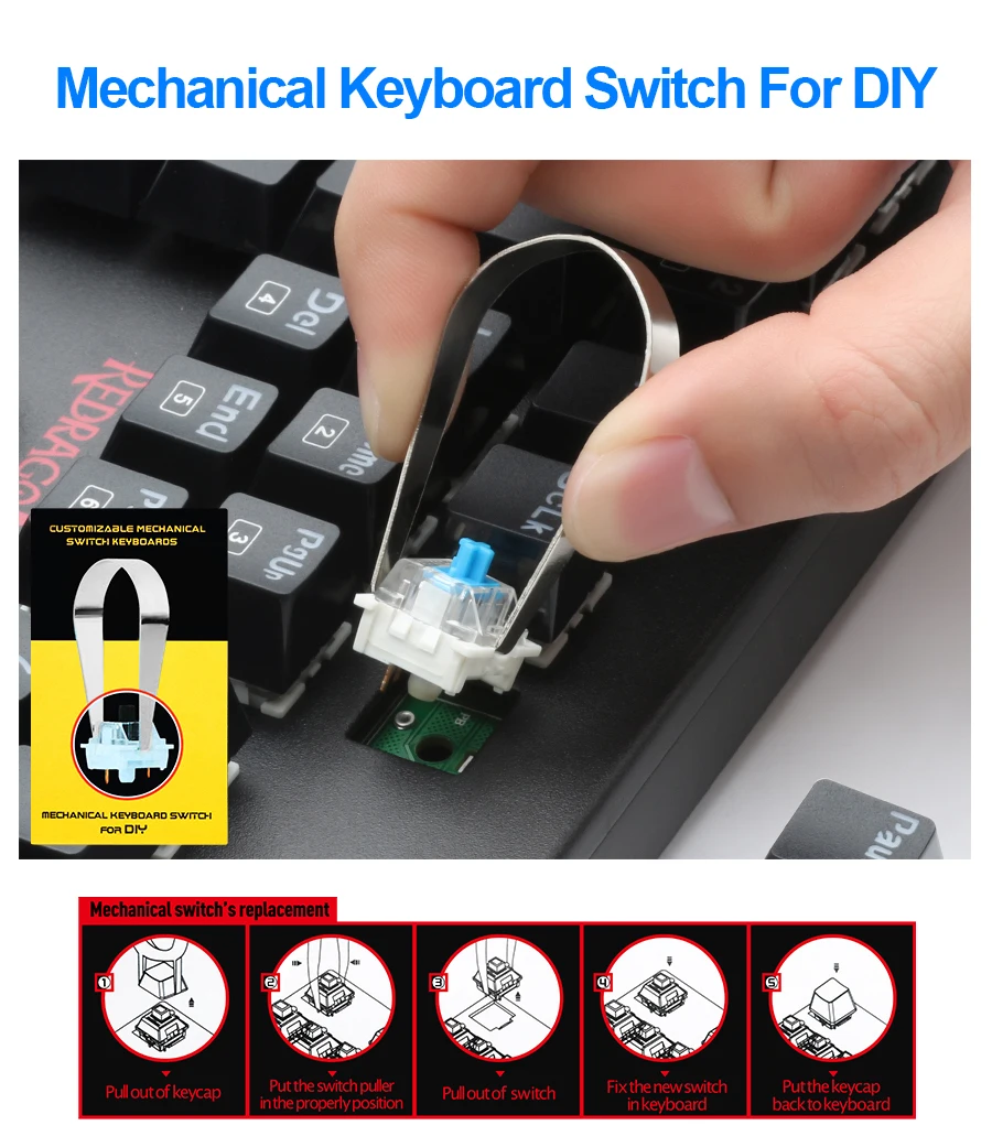 Redragon USB Механическая игровая клавиатура эргономичная RGB светодио дный светодиодная подсветка ключи полный ключ анти-ореолы 104 проводной