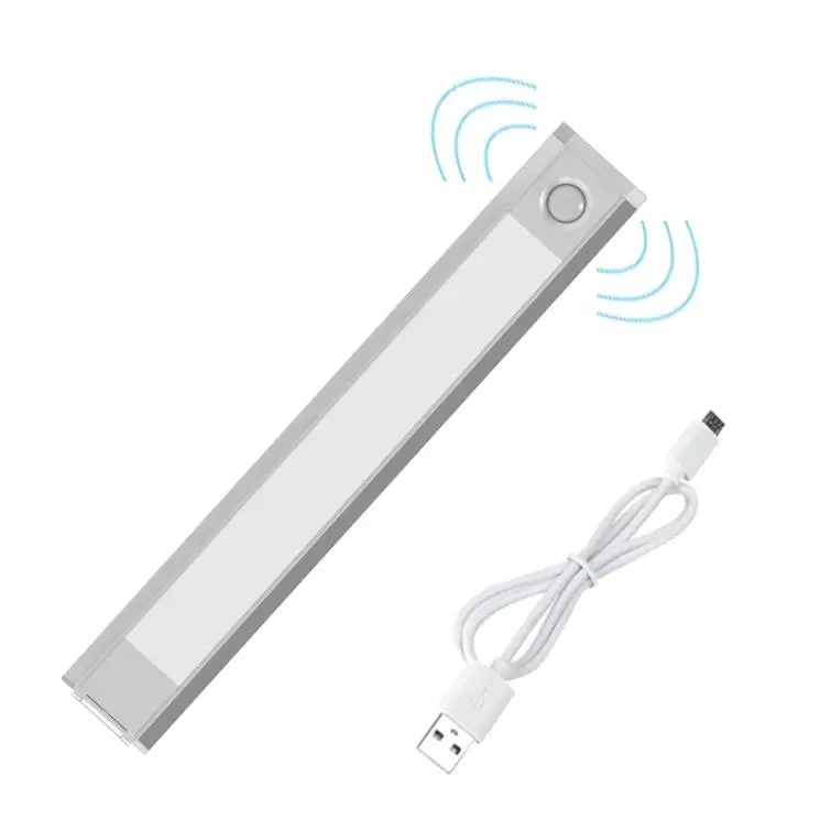 Micro USB 60 Светодиодный s 1000mAh Ночной светильник светодиодный светильник с датчиком движения 3 цвета и 3 режима для кухни/ванной комнаты/спальни