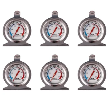 

6 Pcs Dial Oven Thermometer Barbecue BBQ Temperature Stand Up Temperature Gauge Kitchen Baking Supplies