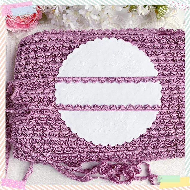 

High-grade enamel purple corrugated side water-soluble lace DIY hair accessories baby clothes accessories