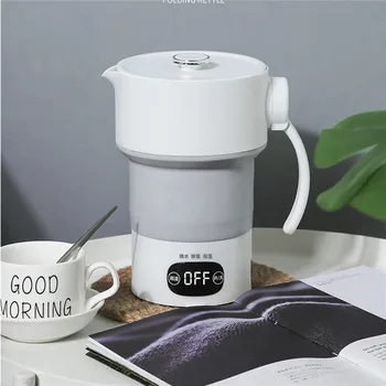 

New 110V-240V Foldable Electric Kettle Compressed Travel Water Kettle Food Grade Silicone Insulation Kettle Adjustable