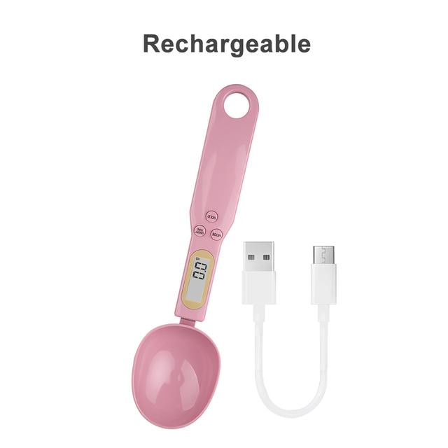 Measuring Spoon Scale LCD Digital Kitchen Measuring Spoons 500g/0.1g Portable Kitchen Scales for Baking Coffee Pet